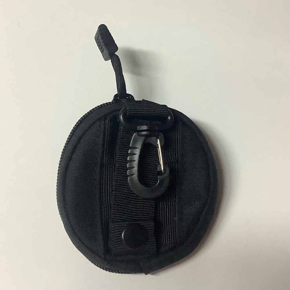 Black Portable Earbud Electronics or Keys Accessory Pouch